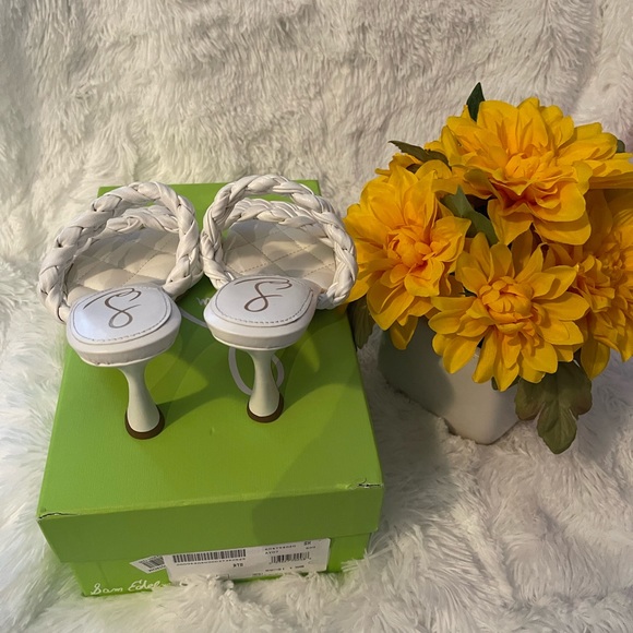 Sam Edelman white, braided sandals size 8 - Picture 5 of 12